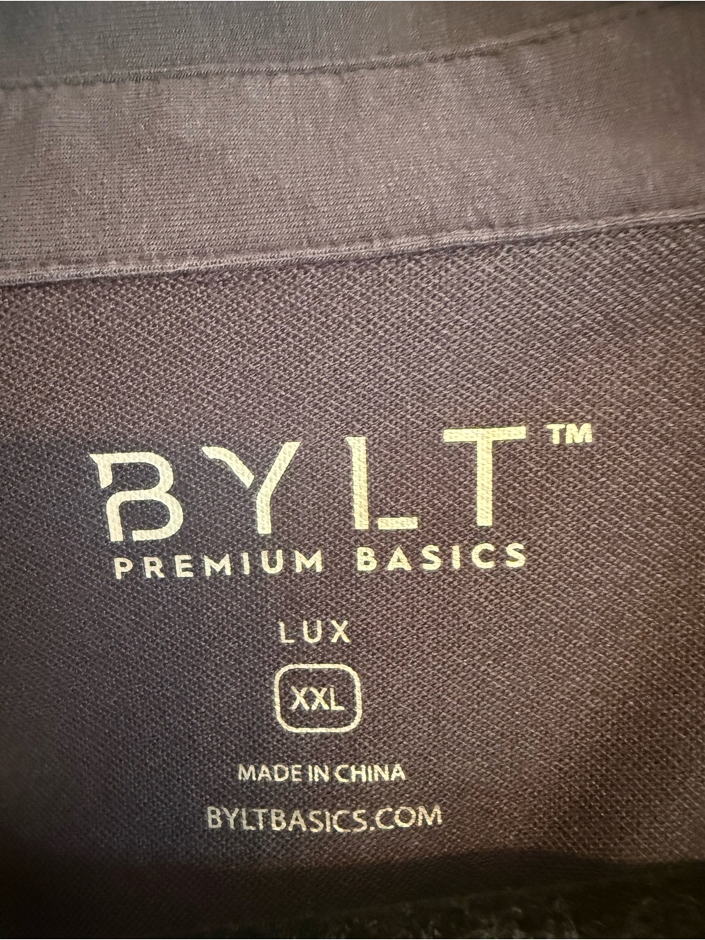 BYLT Basics Men's Premium Basics Long-Sleeve Polo in Navy - Picture 7 of 8
